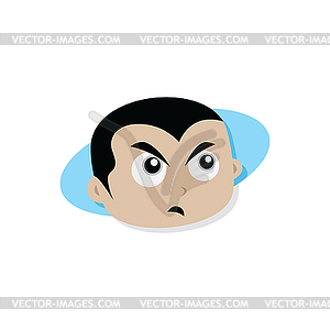 Adorable and amazing cartoon superhero head in - vector clipart
