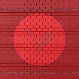 Red brick with spotlight theme background art - vector clipart
