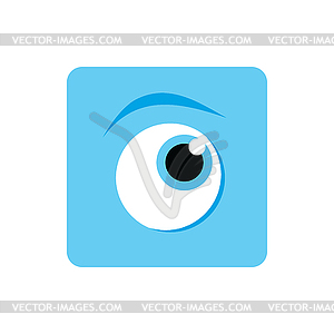 Adorable color cartoon eye expression art - vector image
