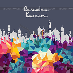 Ramadan kareem islam muslim celebration art - vector image