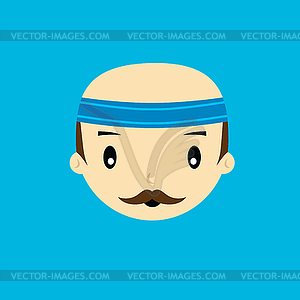 Cartoon expression face male guy man art - vector image