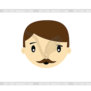 Cartoon expression face male guy man art - vector clipart