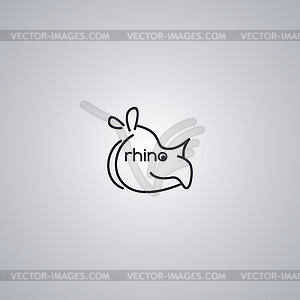 Rhino logo template - vector clipart