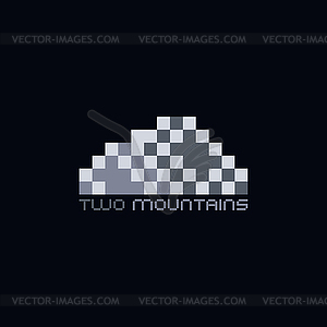 Pixel logo template theme - vector clip art