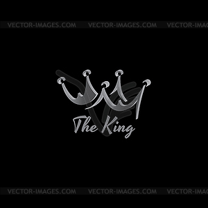 King crown logo template - vector image