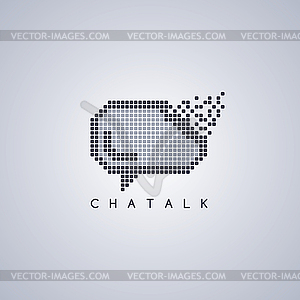 Message mail chat logo template - vector EPS clipart