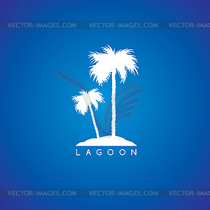 Seaside beach theme logo - color vector clipart