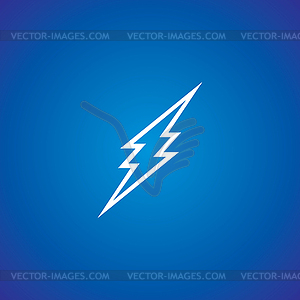 Thunder storm sign - vector clip art