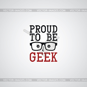 Geek nerd guy - vector clipart