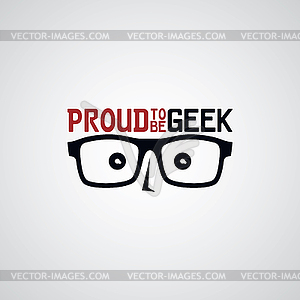 Geek nerd guy - vector clipart / vector image