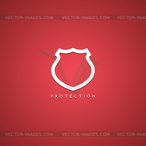 Protection shield theme - vector image