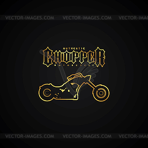 Chopper motorcycle logotype - vector clipart