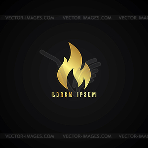 Golden fire theme - vector clip art