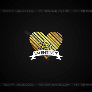 Valentine`s day heart theme - vector clip art