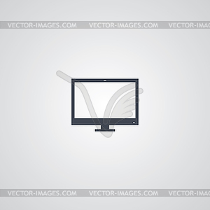 Notebook laptop multimedia - color vector clipart