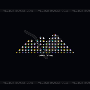 Triangle shape dot logotype - vector EPS clipart