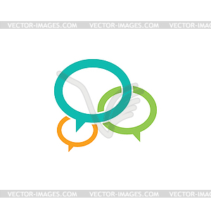 Network multi chat logotype - vector image