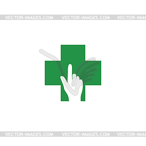 Green medical logotype - vector clipart