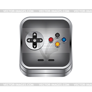 Game console button - vector clipart