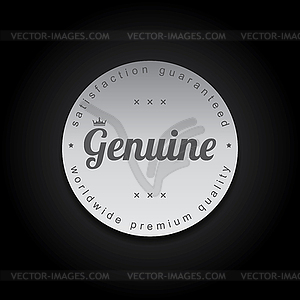 Silver badge label theme - stock vector clipart