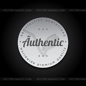 Silver badge label theme - vector clip art