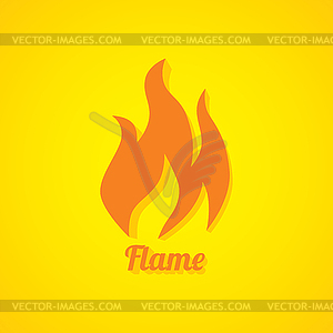 Flaming fire theme - vector image