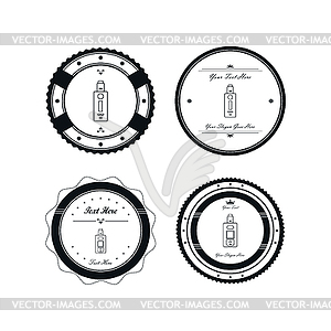 Electric cigarette badge label template - vector clipart