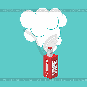 Isometric block electric cigarette personal - vector clipart