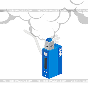 Isometric block electric cigarette personal - vector image