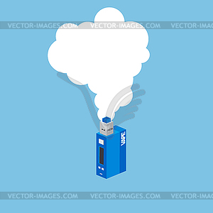 Isometric block electric cigarette personal - vector image