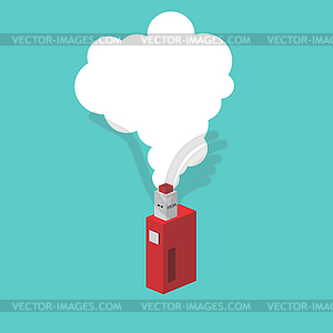 Isometric block electric cigarette personal - vector clip art