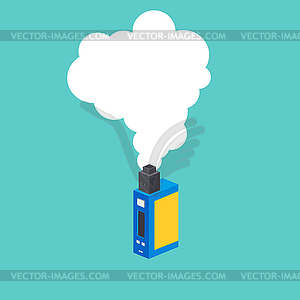 Isometric block electric cigarette personal - vector clipart