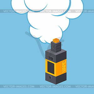 Isometric block electric cigarette personal - vector image