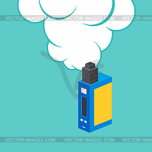 Isometric block electric cigarette personal - vector image