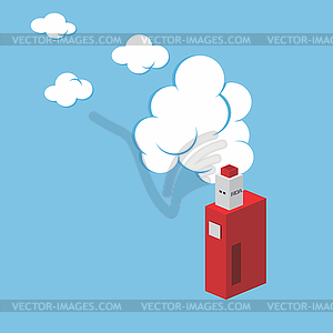 Isometric block electric cigarette personal - vector image