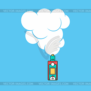 Electric cigarette personal vaporizer cloud maker - vector image