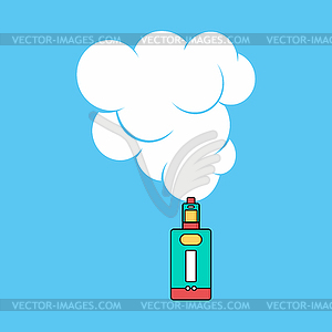 Electric cigarette personal vaporizer cloud maker - vector image