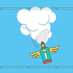 Ангел крыло электрическая сигарета личный испаритель - изображение в векторе / векторный клипарт