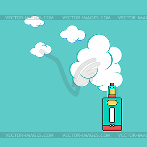 Electric cigarette personal vaporizer cloud maker - vector image