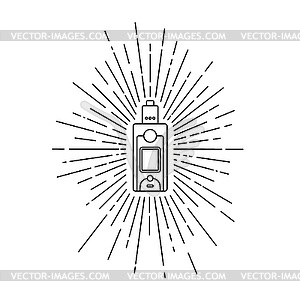 Sunray burst electric cigarette personal vaporizer - royalty-free vector image
