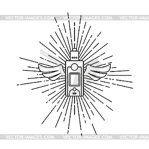 Sunray Burst электрическая сигарета персональный испаритель - изображение векторного клипарта