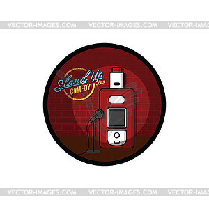 Stand up comedy vaporizer theme - vector clip art