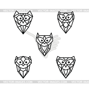 Owl logo logotype theme - vector image