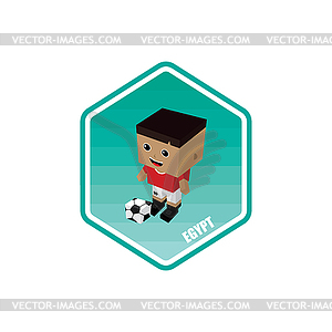 Soccer isometric theme egypt - vector clip art