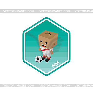 Soccer isometric theme peru - vector clipart