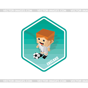 Soccer isometric theme england - vector image