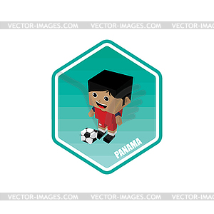 Soccer isometric theme panama - vector clipart