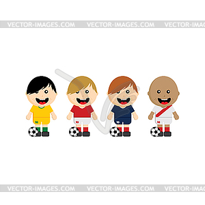 National team soccer group tournament set - vector image