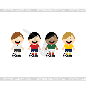 National team soccer group tournament set - vector clip art