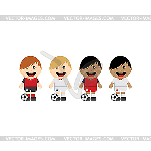 National team soccer group tournament set - vector clipart